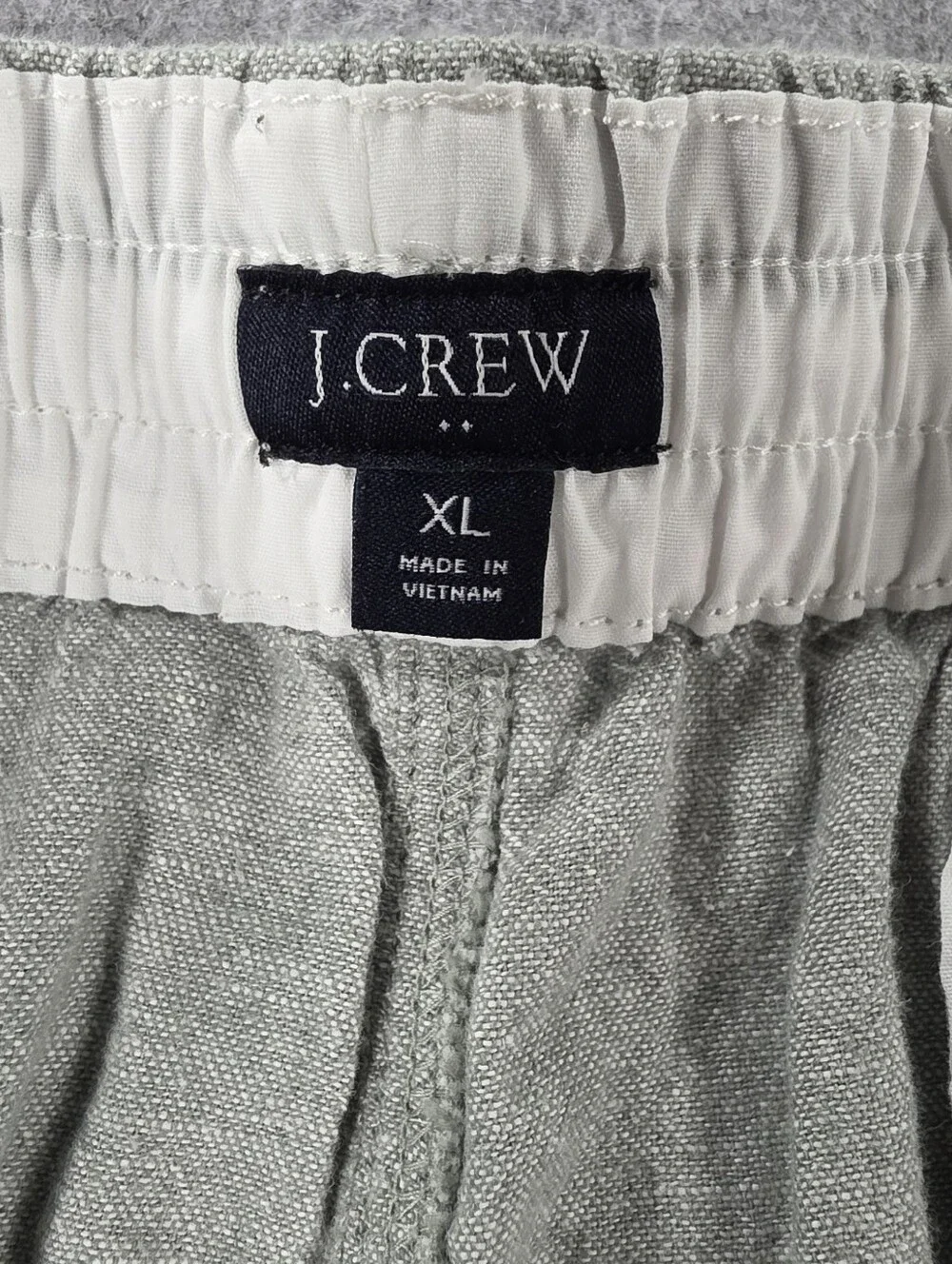 J. Crew Men's Drawstring Linen-Blend Shorts - Gray Sz XL 5